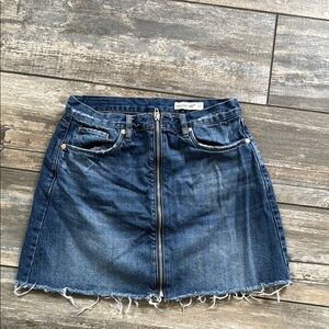Blank NYC Blue A-Line Mini Skirt